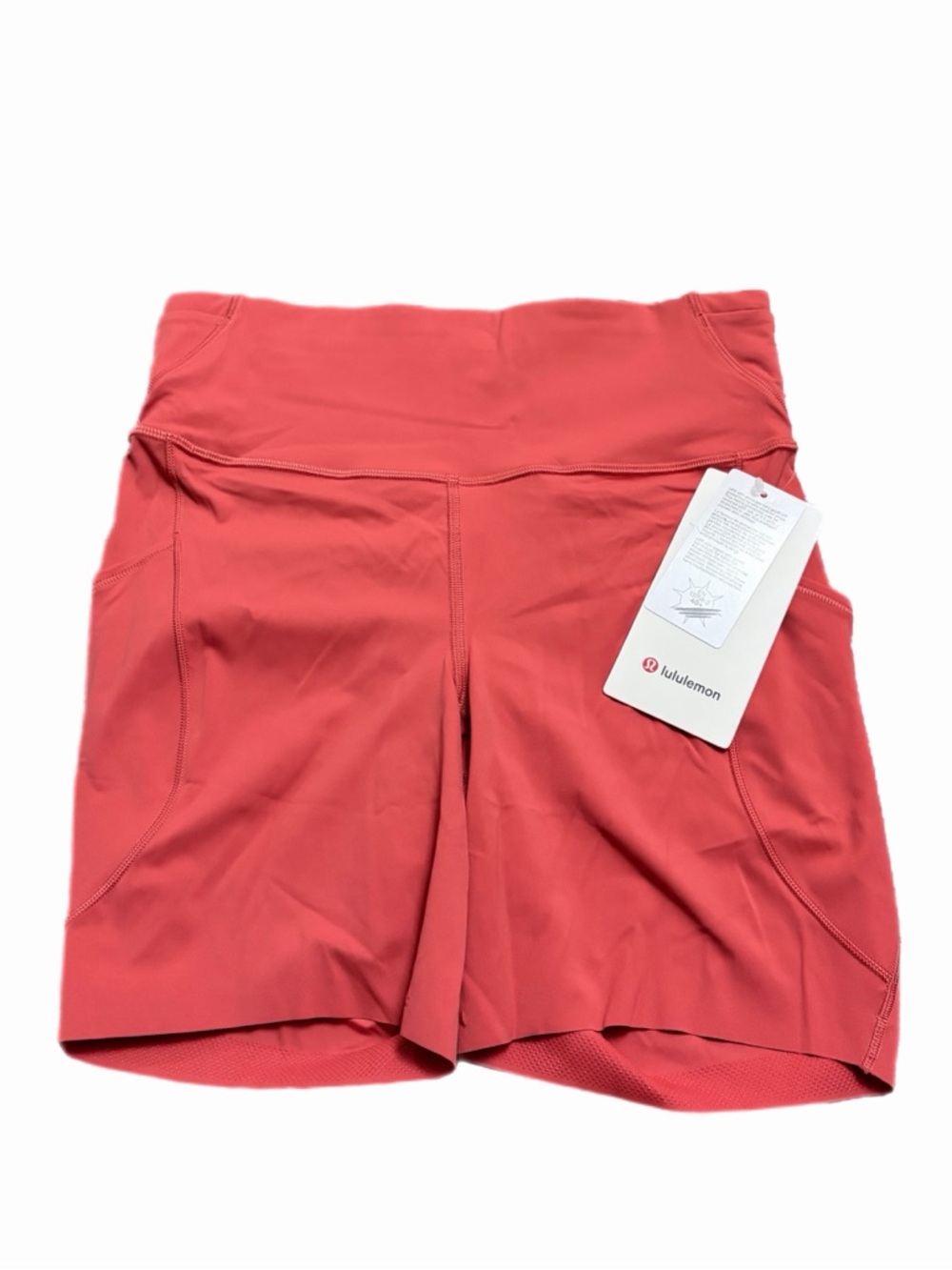 NWT Lululemon Fast and Free High-Rise Short 6" *Pockets (Desert Red) Size 8